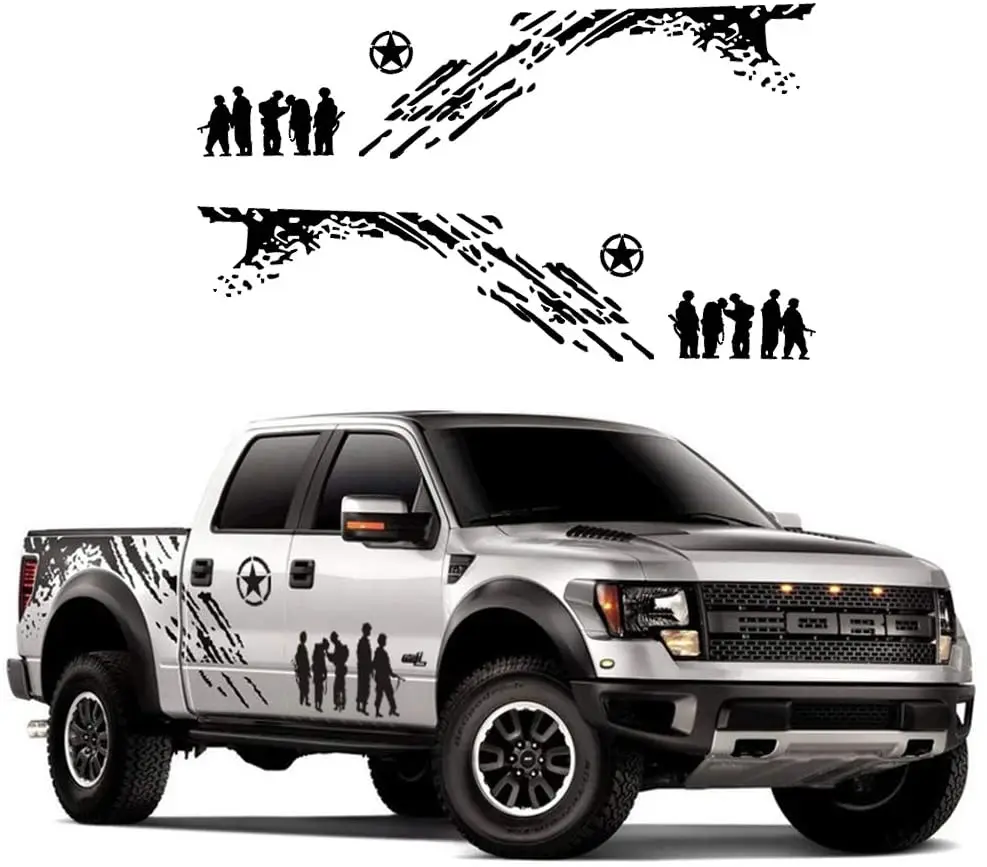 

GiftCity Car Decals- 1 Set Army Decal -Car Sticker Decals, Car Decal Vinyl Car Body Deca, Universal Scratch Hidden Car Stickers