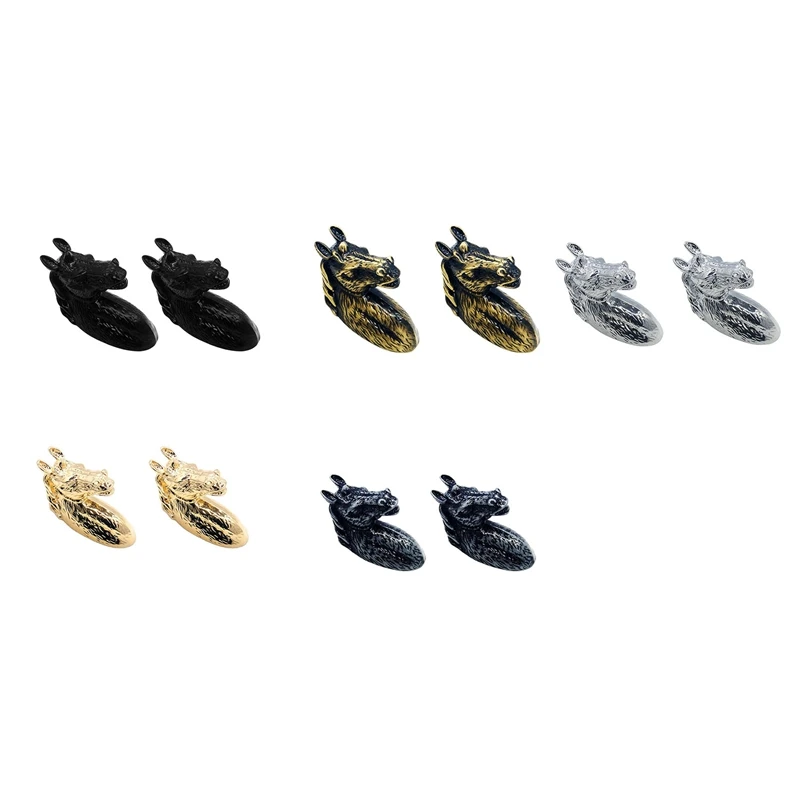 

AT35 2PCS Antique Door Handles Animal Handle Horse Head Zinc Alloy Cabinet Handle Knob With Screws