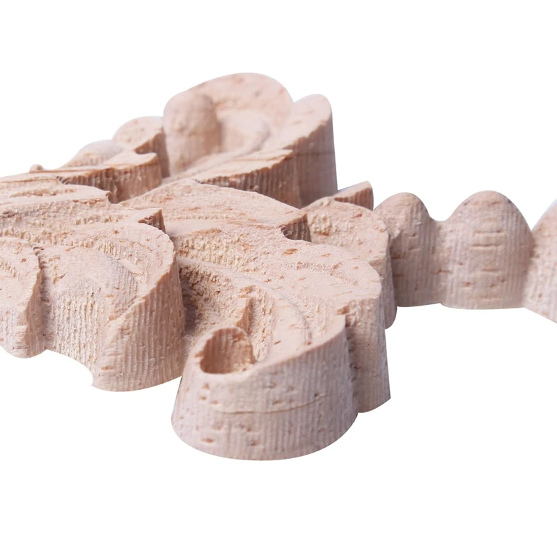 Деревянная резная угловая аппликация 3 шт. Неокрашенная рамка наклейка домашний