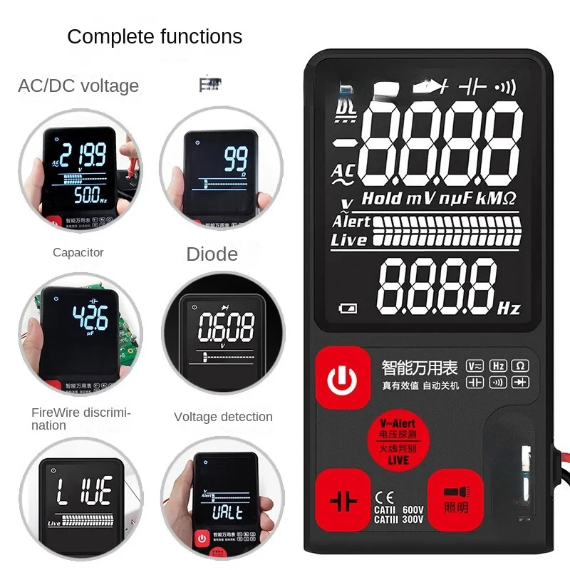 

Intelligent Multimeter Adms9 Large Screen Automatic Handheld Ultra-Thin Digital Multimeter