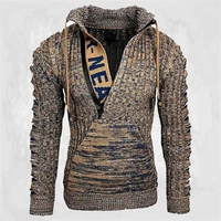 2022 winter mens sweater fashion long sleeve lapel knit shirt loose large size turtleneck sweater jacket mens clothing s 4xl