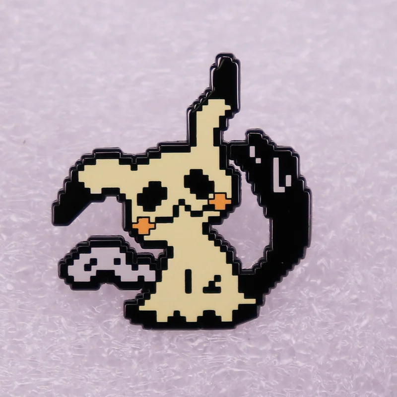 Mimikyus призрак жесткая эмалированная булавка мультяшный эльф рюкзак металлический значок брошь аксессуары для видеоигр коллекционный подарок
