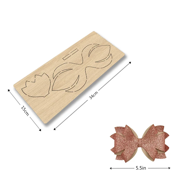 

Z42 Elegant 5.5-inch Doule Layer Bow-tied Wooden Cutting Die Is Suitable For Most Machines