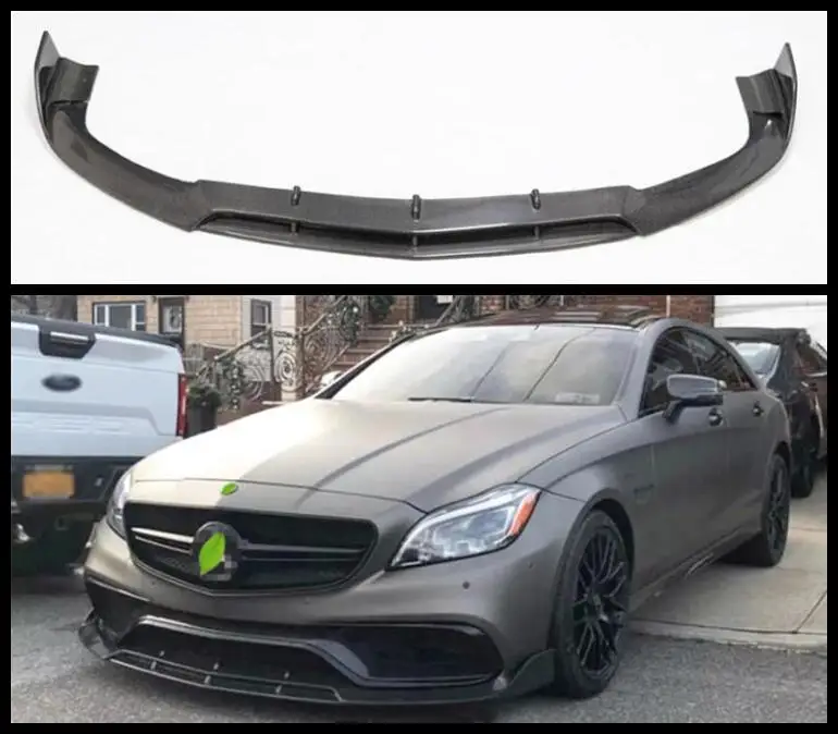 

Carbon Fiber Bumper Front Lip Spoiler Fog Lamp Air Vent Outlet Cover For Mercedes-Benz CLS63 AMG W218 2015 2016 2017