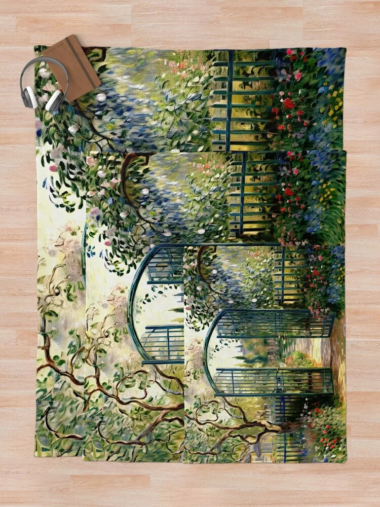 The Garden Gate at Vétheuil (2) — Плюшевое и пригласительное одеяло винтажные одеяла для