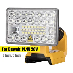 New 12W 18W LED Flashlight With USB Charger For Dewalt Tool 14.4V-20V DCB201 DCB200 Li-ion Battery I in India