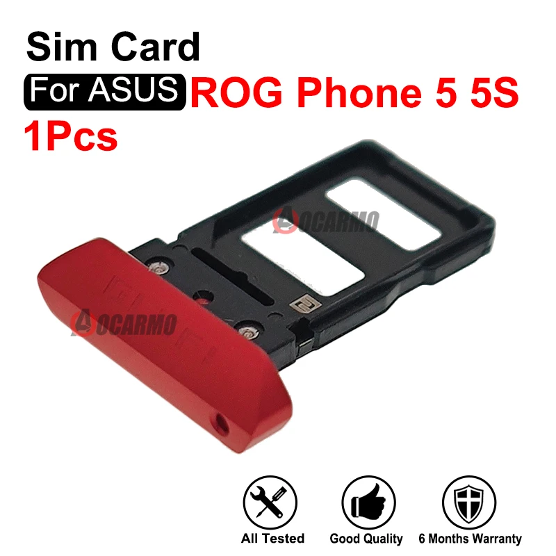 

ZS676KS ZS673KS Sim Card Replacement For ASUS ROG Phone 5 5s ROG5S Rog5 Sim Tray Holder Socket Slot Repair Parts
