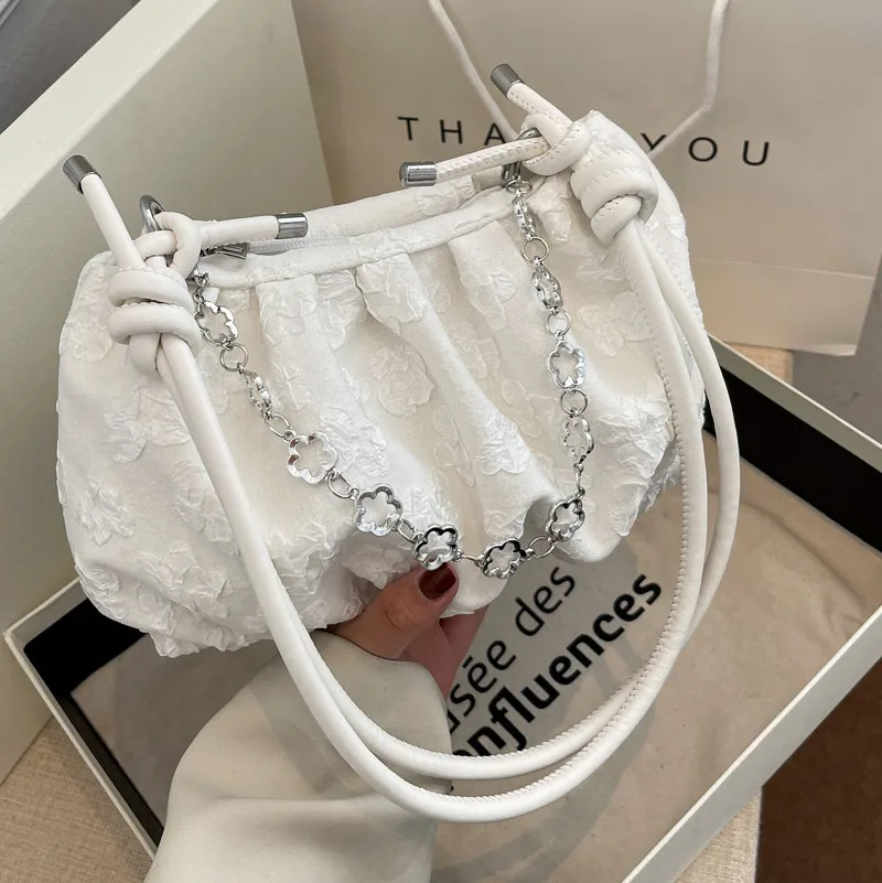 

High Quality Ladies Shoulder Bags 2022 New Lace Lace Bags Fashion Versatile Underarm Bags Hot Selling Chain Small Bags Women