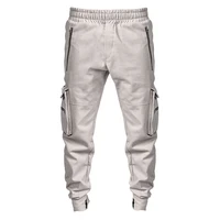 autumn overalls fashion solid color large size multi pocket light board high street casual pants mens sports trousers
