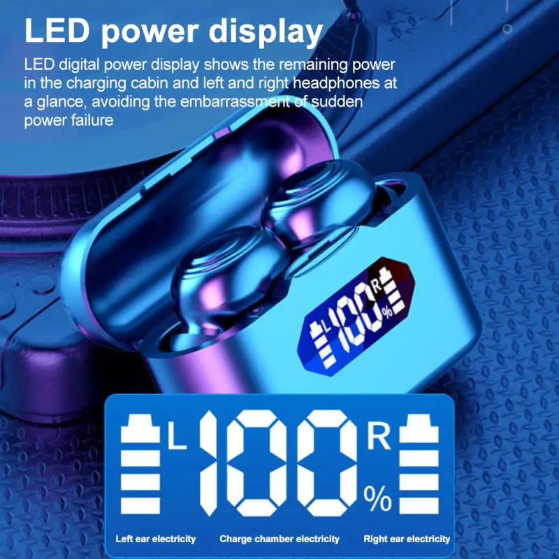 

Fingerprint Touch Wireless Headset Voice Call Waterproof Tws Headphones Voice Control Sport Earbuds For Android Ios