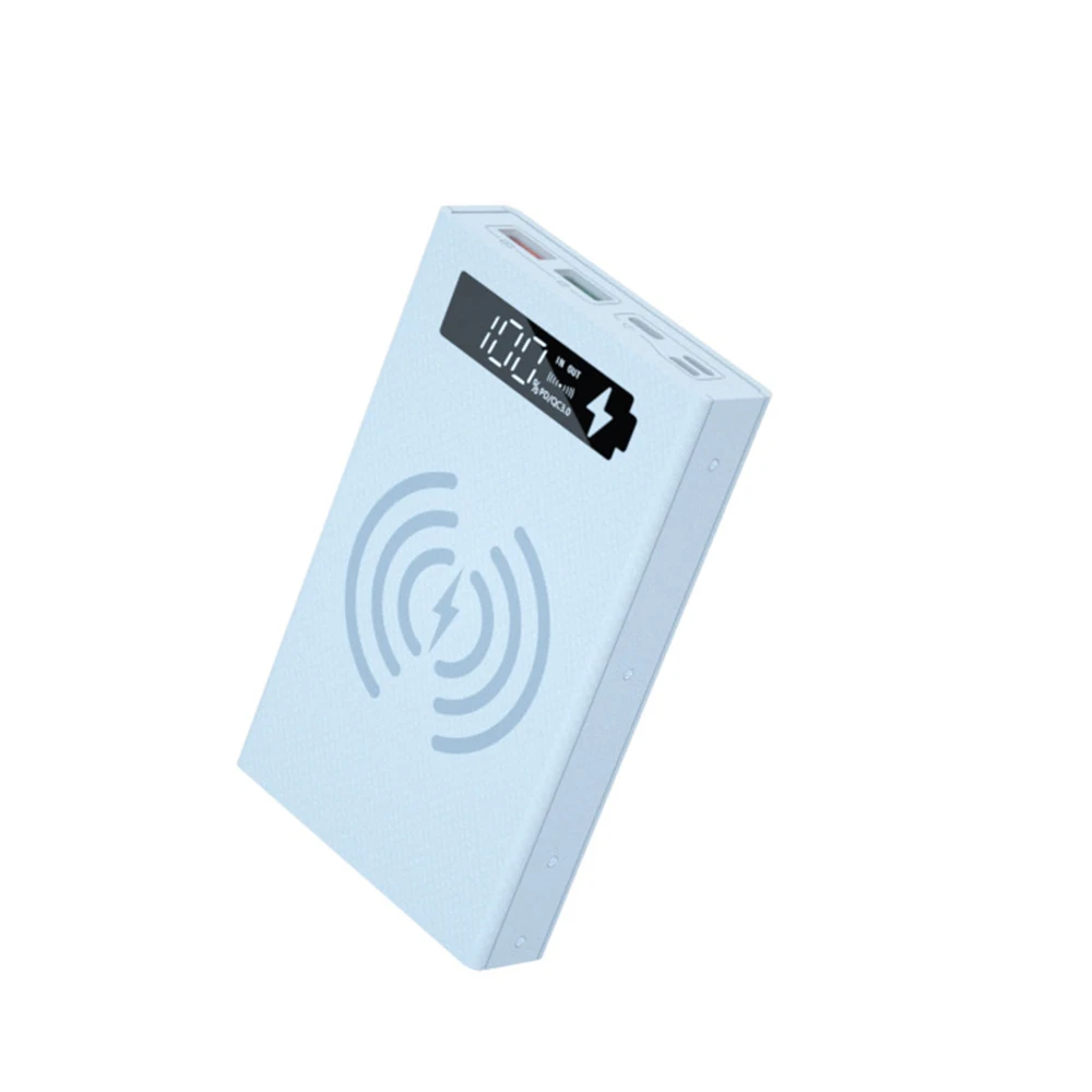 Фото 5*18650 аккумулятор Power Bank чехол беспроводная быстрая зарядка поддержка плоская головка аккумулятор DIY съемный корпус без батареи №1
