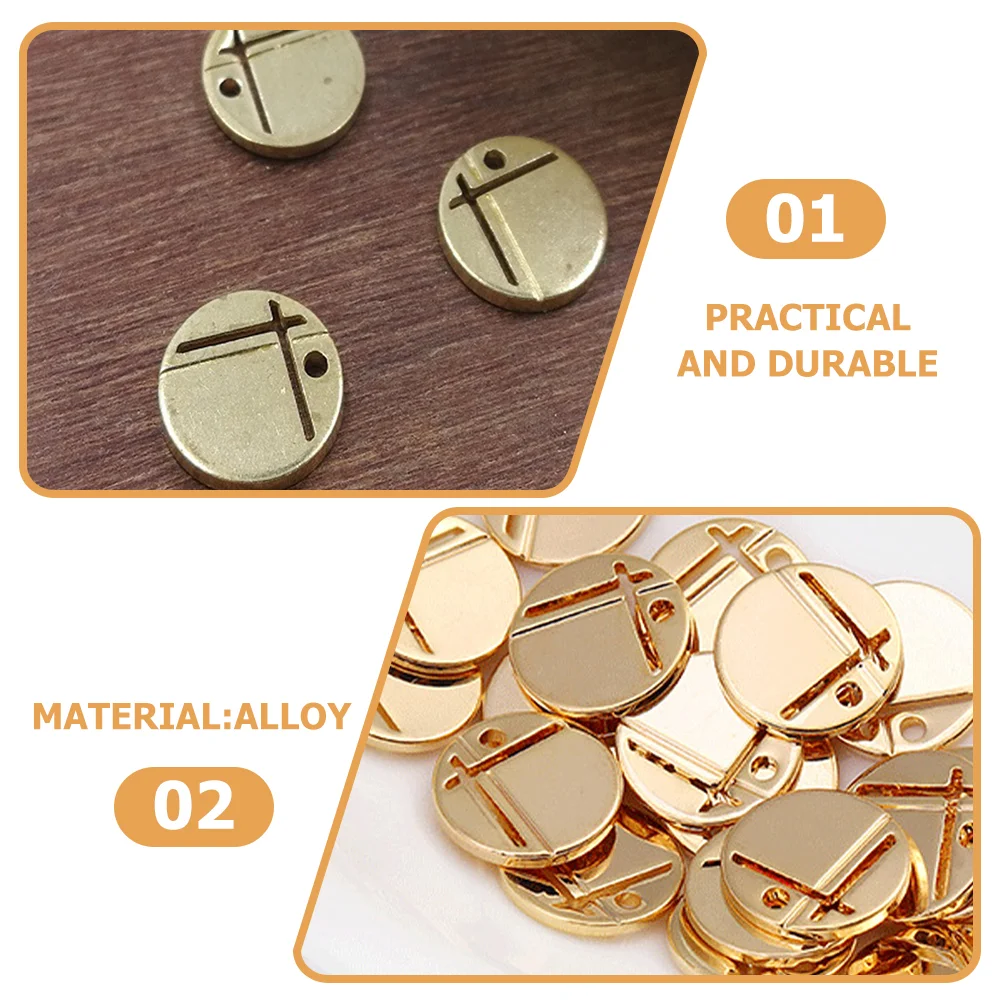 10Pcs Necklace Pendant Charms Multi-function Disc Pendants Jewelry DIY Materials
