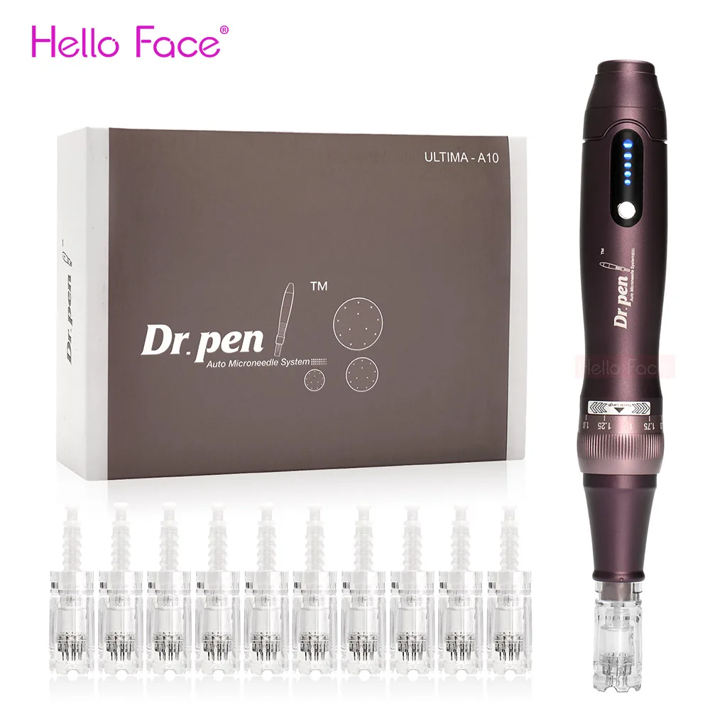 Ultima Dr Pen A10 Auto Microneedling With 12 Needle Wireless Derma Pen Dermaheal Mesotherapy Beauty Equipment 12 Pin Cartridges