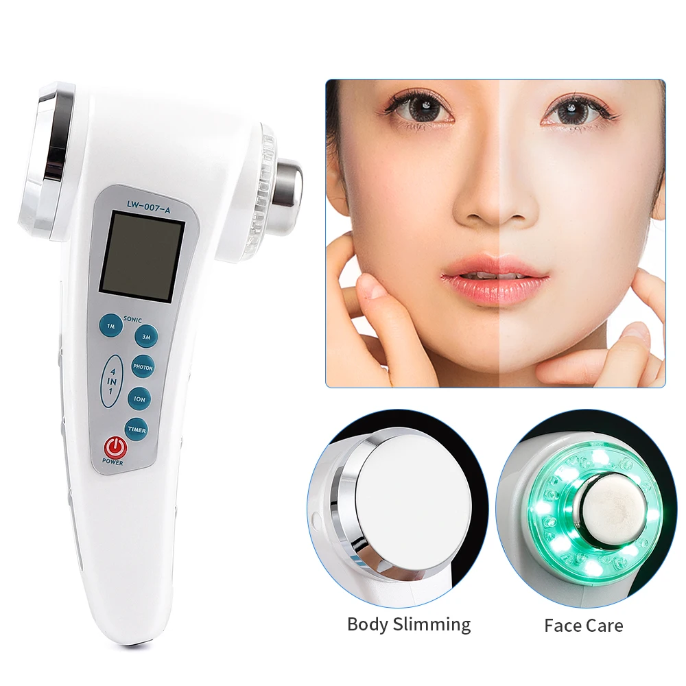 

7 Color Led Photon Ultrasonic Ion Facial Body Slimming Massager Skin Lift Rejuvenation Anti-wrinkle Facial Care Beauty Devices