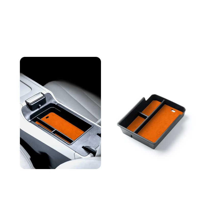 Подходит для LYNK &amp CO 07EMP 2024 замша + ТПЭ подлокотник коробка Хранения Встроенный