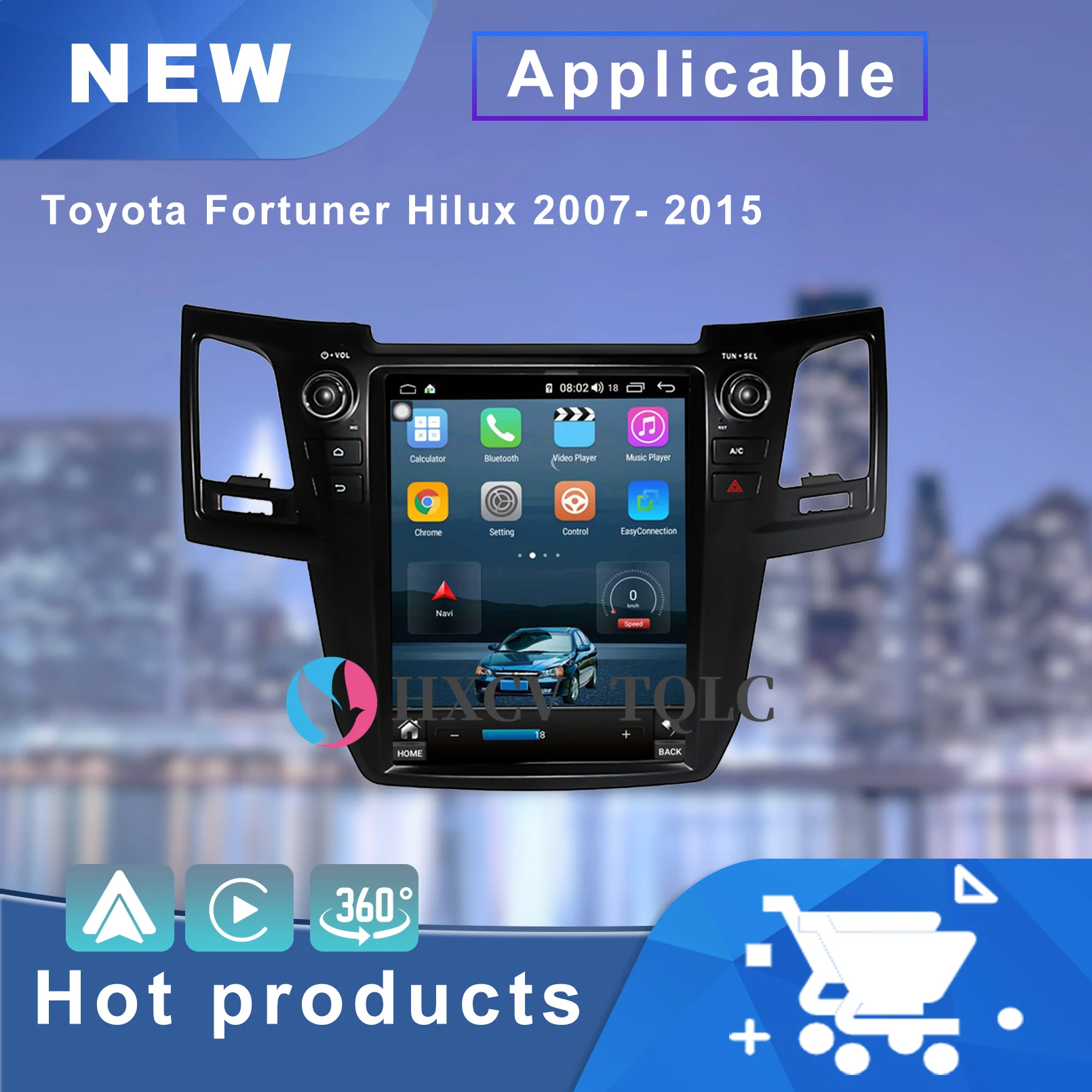 

Android 11 Tesla Screen Car Radio Stereo for Toyota Fortuner Hilux 2007- 2015 Gps Navigator Car Multimedia Player with Carplay