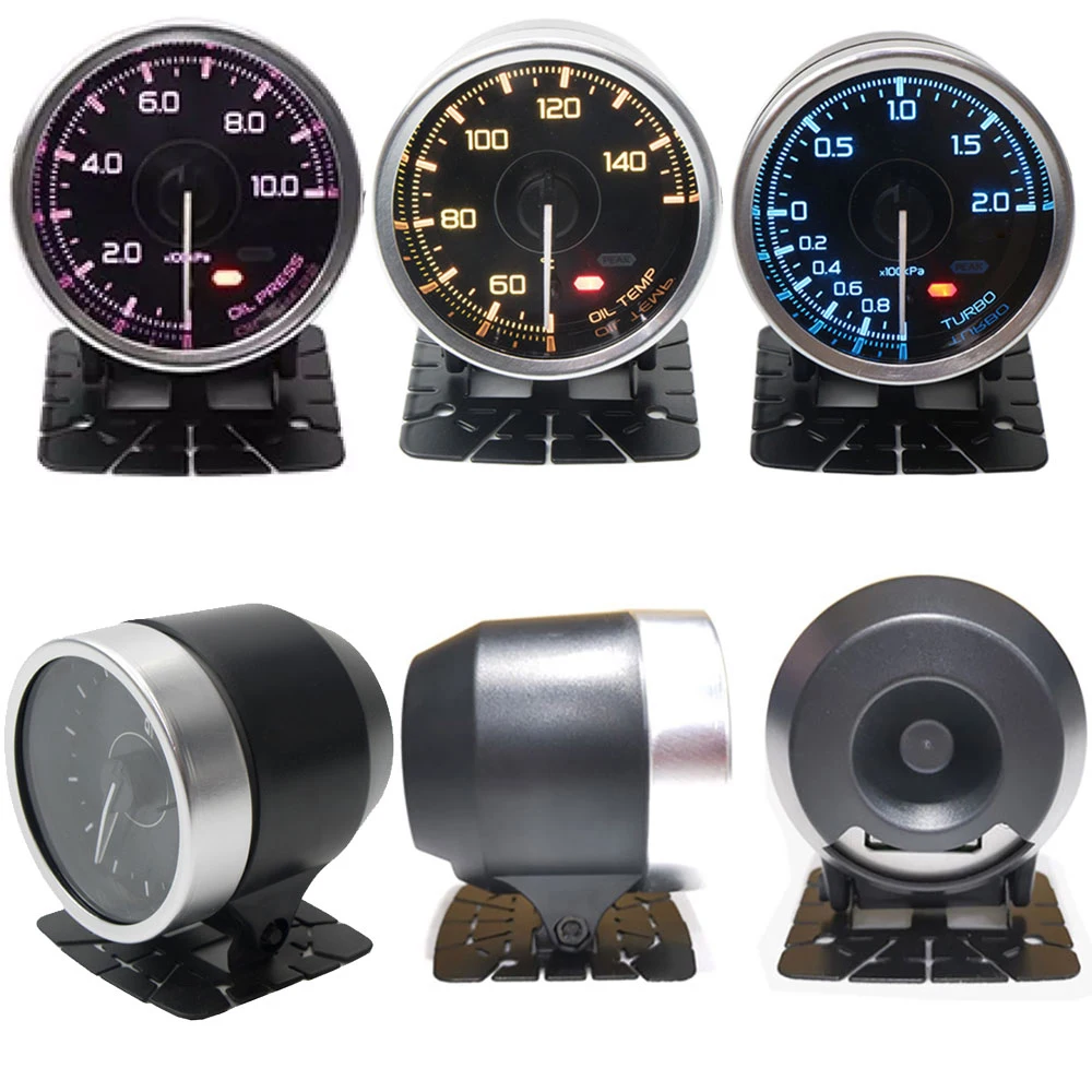 

Vehicle Meter 12v 60mm Car Digital Turbo Boost Gauge Water Temp Oil Temp Oil Press Gauge Voltage Tachometer