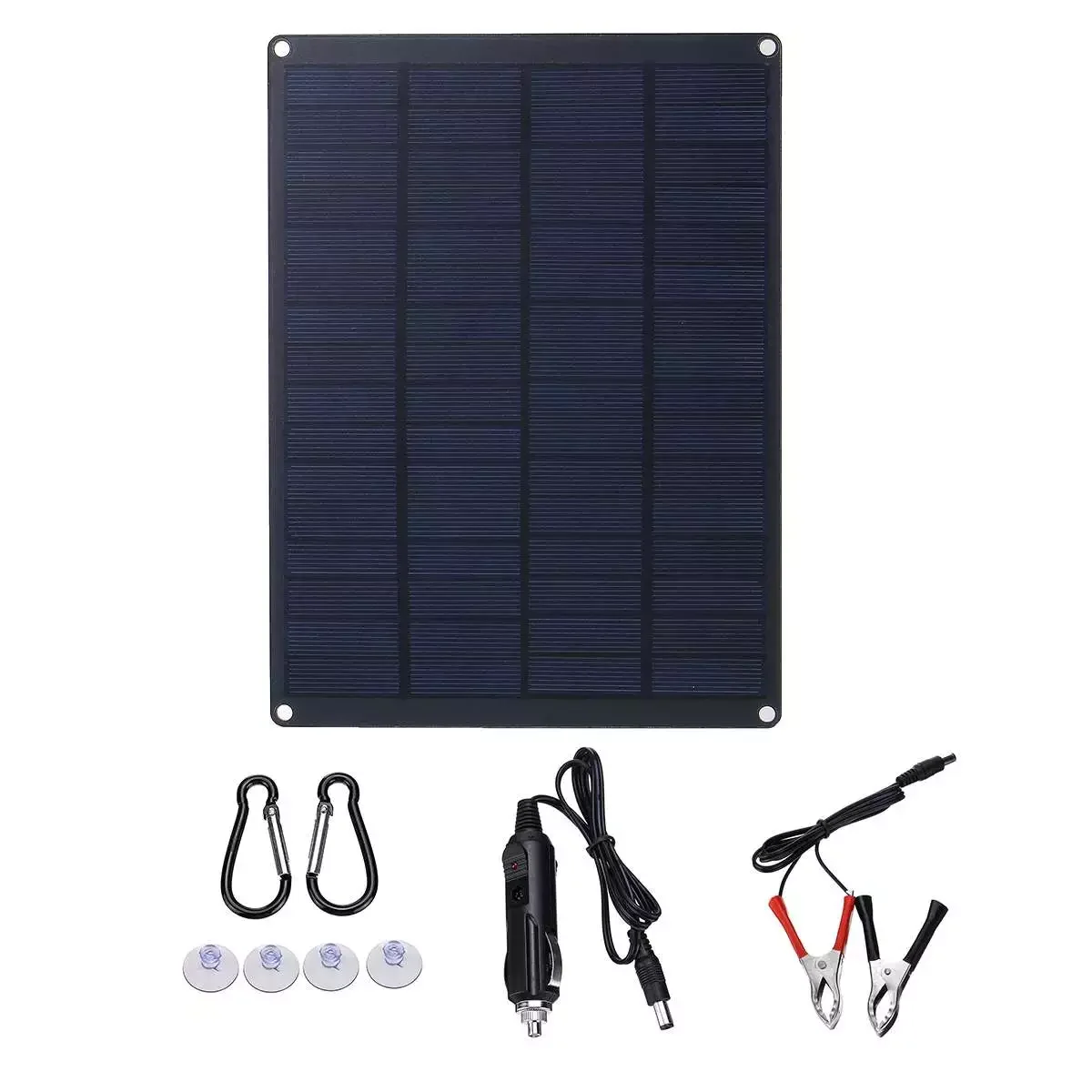 

2023NEW USB Solar Panel Output Solar Cells Poly Solar Panel with Car Charger for Boat Car Yacht Battery 25W 12V 21*16.5*2.5CM