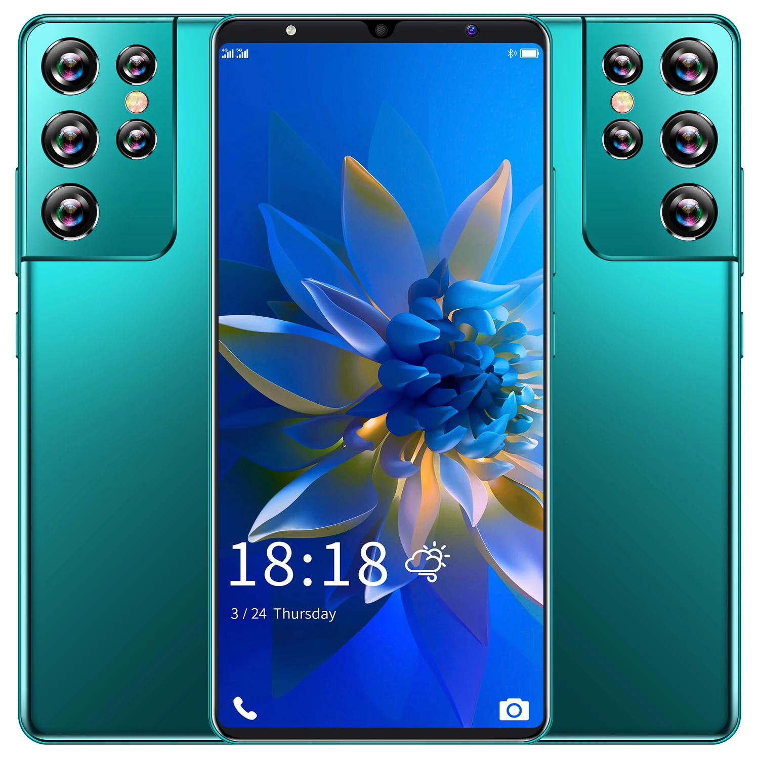 2021 new s21 ultra 6 1 inch smartphones 5g mt6889 cellphones 16512gb 5000mah long standby 2448mp dual sim android mobile phone free global shipping