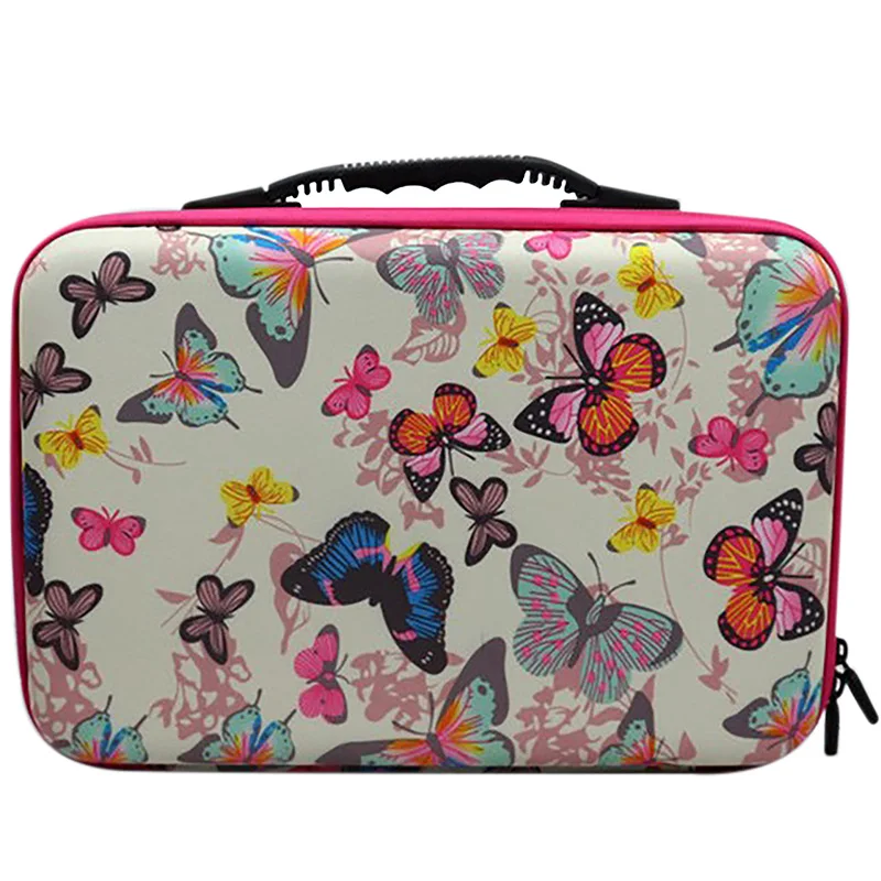 

60 Bottles Diamond Painting Accessories Container Storage Bag Box Suitcase 5D Butterfly Embroidery Tool Handbag-Red