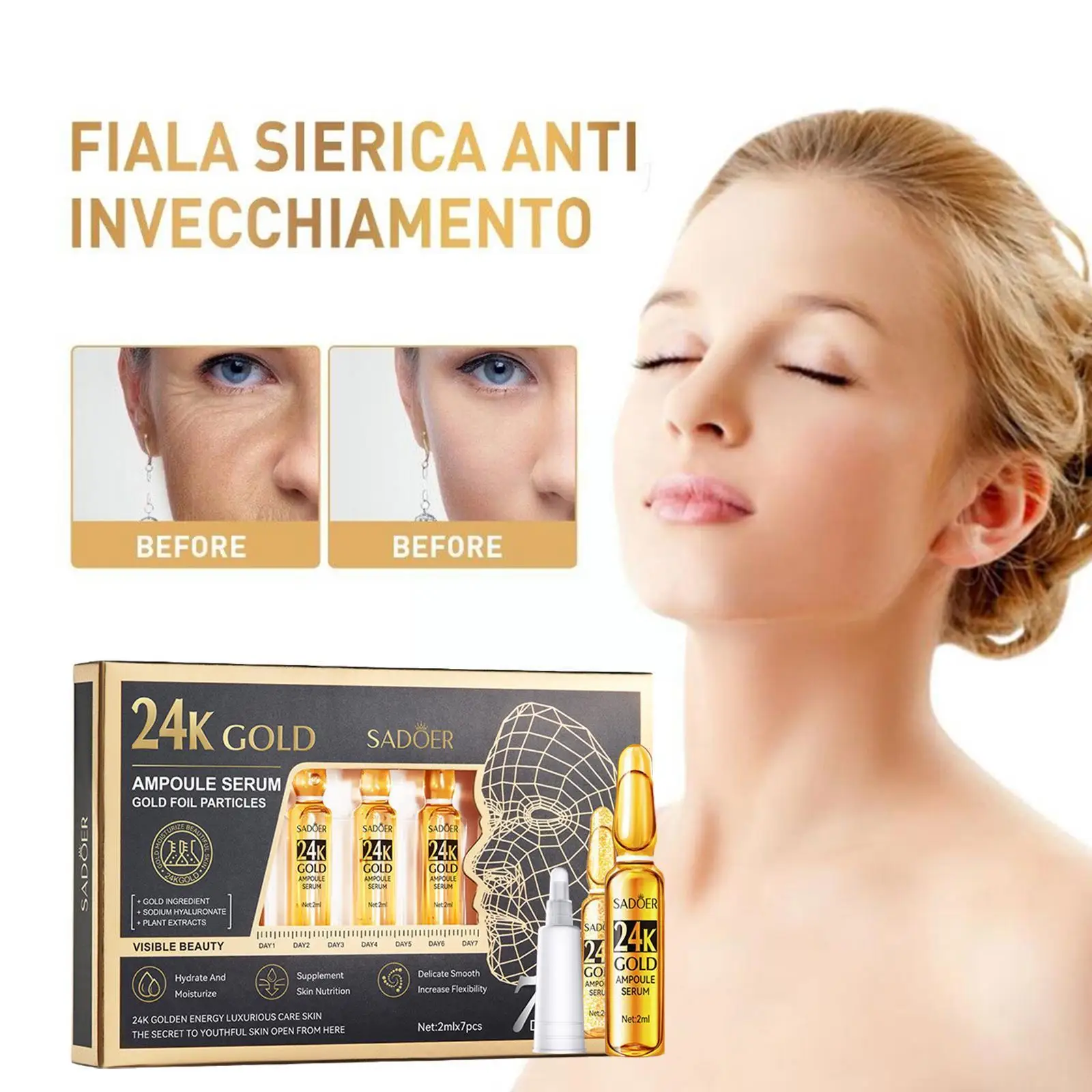 Vitamin C Whitening Face Serum Hyaluronic Purifying Facial Serum Spot Spot Cosmetics Acid Skin Remover D D6j4