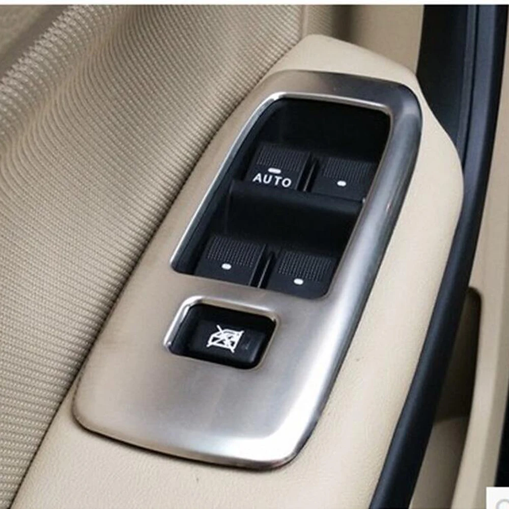 

for Ford Everest Endeavour 2015 2016 2017 Stainless steel Interior Door Armrest Window Switch Buttons Cover trims