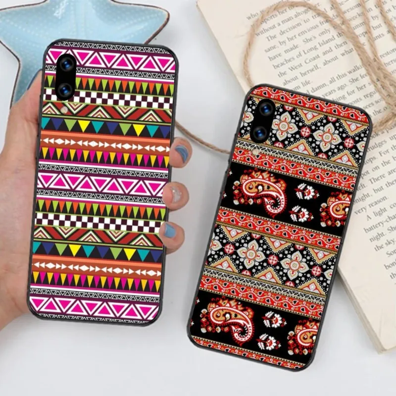 

Чехол для телефона в богемном стиле для Huawei Mate 40 30 20 10 Pro Lite Nova 9 8 5T Y7p Y7, черный мягкий чехол, чехол