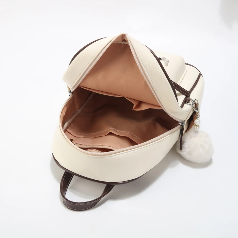 Современный однотонный рюкзак с простой текстурой изысканный дорожный для