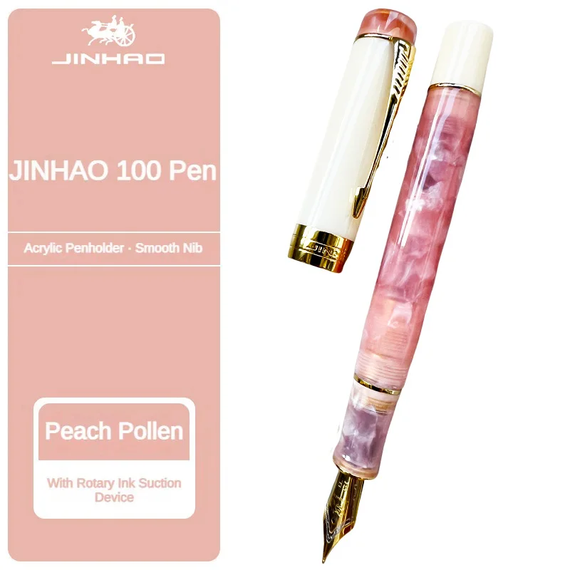 

Jinhao 100 Centennial каучуковая перьевая ручка EF/F M/Φ Золотая застежка деловые офисные и школьные принадлежности канцелярские принадлежности PK 9019