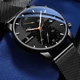 2022 New Fashion Mens Watches Top Brand Luxury Quartz Watch Men Mesh Steel Waterproof Ultra-thin Wristwatch For Men Sport Clock Other Image