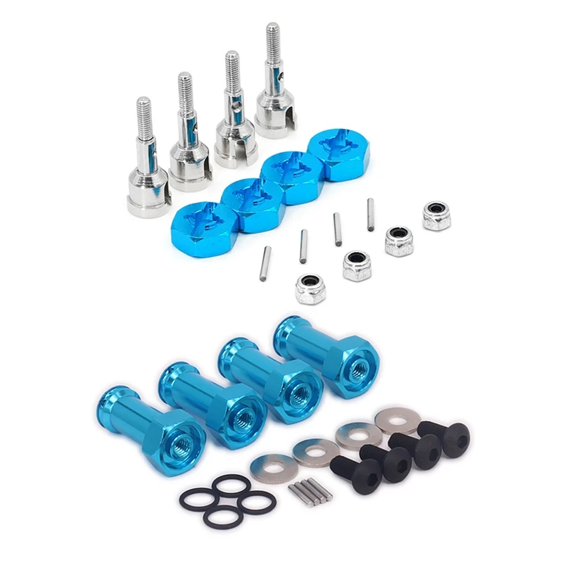 

Алюминиевая Шестигранная втулка 12 мм, удлинитель 24 мм для 1/18 Wltoys A959 A949, синяя и комплект для переоборудования колес, ось