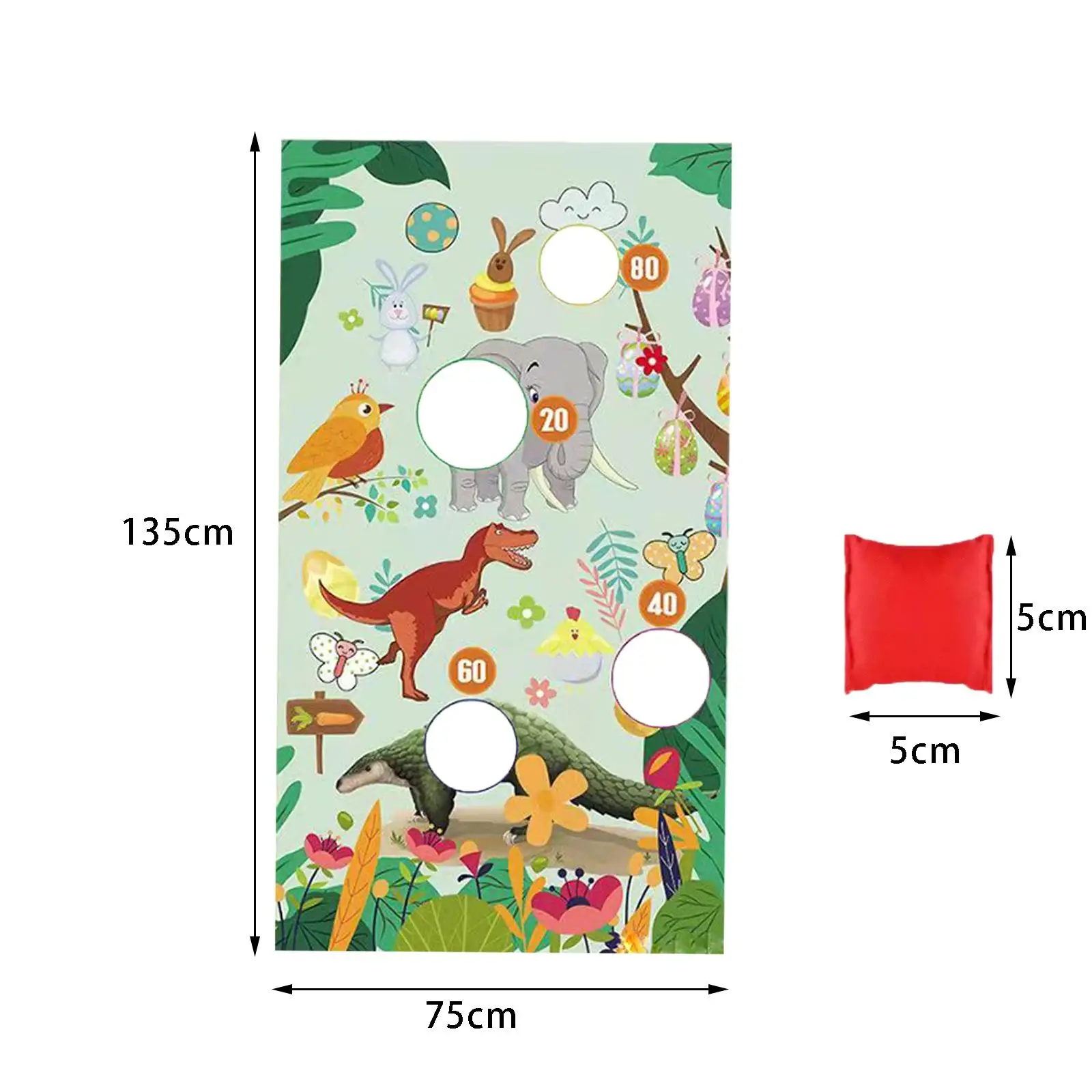 

Hanging Sandbag Throw Game Toys Cartoon Toss Games with sandbag for Parties Birthday Gift Boys Girls Family All Ages Activity