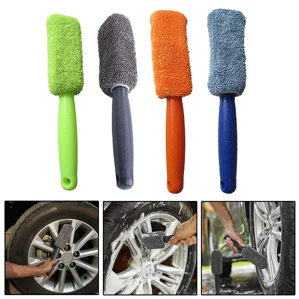 

1 Pcs Car Wheel Cleaning Brush Microfiber Tire Detailing Washing Tool Car Products Washing Accessories For Car Truck Motorcycle