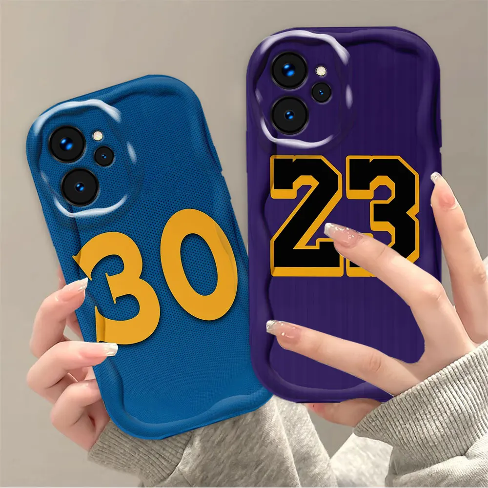 Чехол с баскетбольным номером 23 24 для REALME C65 C67 C11 C35 C55 C21Y C25Y C53 C63 5 6I 11 12 13 GT 3 6 6T