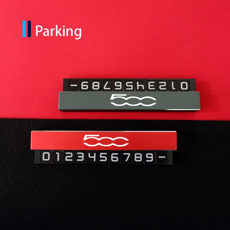 

Car-Styling Parking Plate For Fiat 500 Car Phone Number Card For Fiat Abarth Aegea 500 Panda Uno Palio Tipo Doblo Ducato