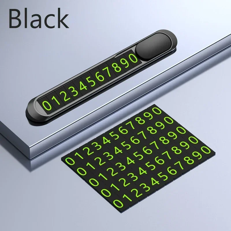 

Скрытый автомобильный Стайлинг, временная парковочная карта, номер телефона, текстура металлического сплава, авто номер телефона, карта, наклейка на автомобиль