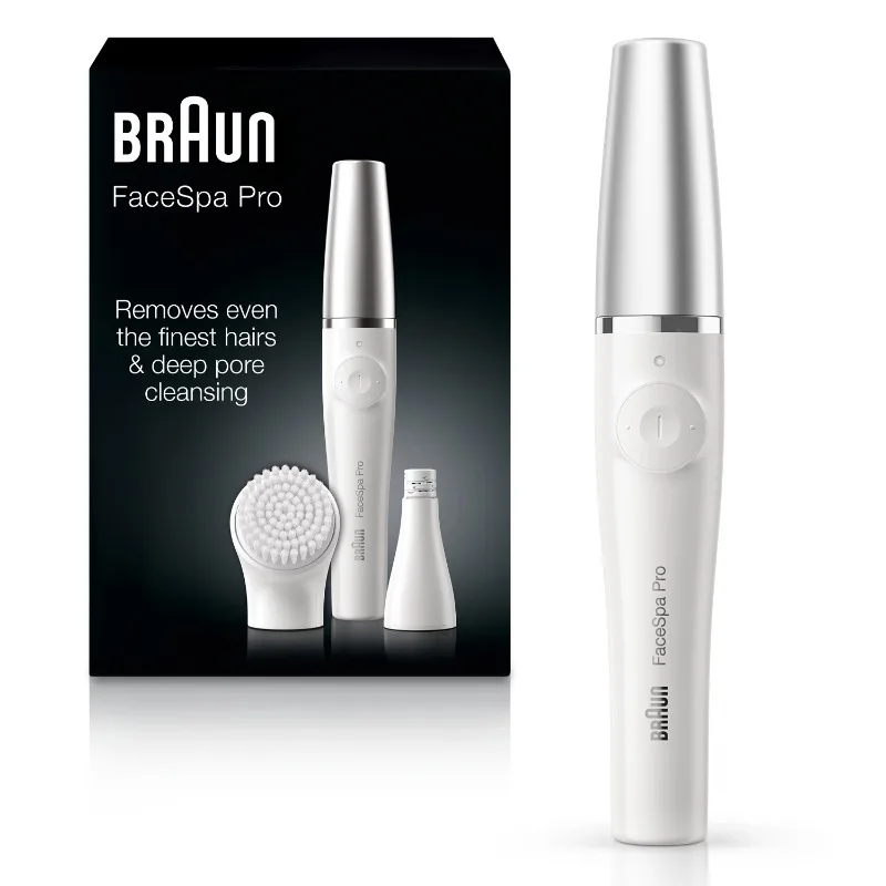 

Braun FaceSpa Pro 910 Facial Epilator for Women with 1 Extra, White/Silver