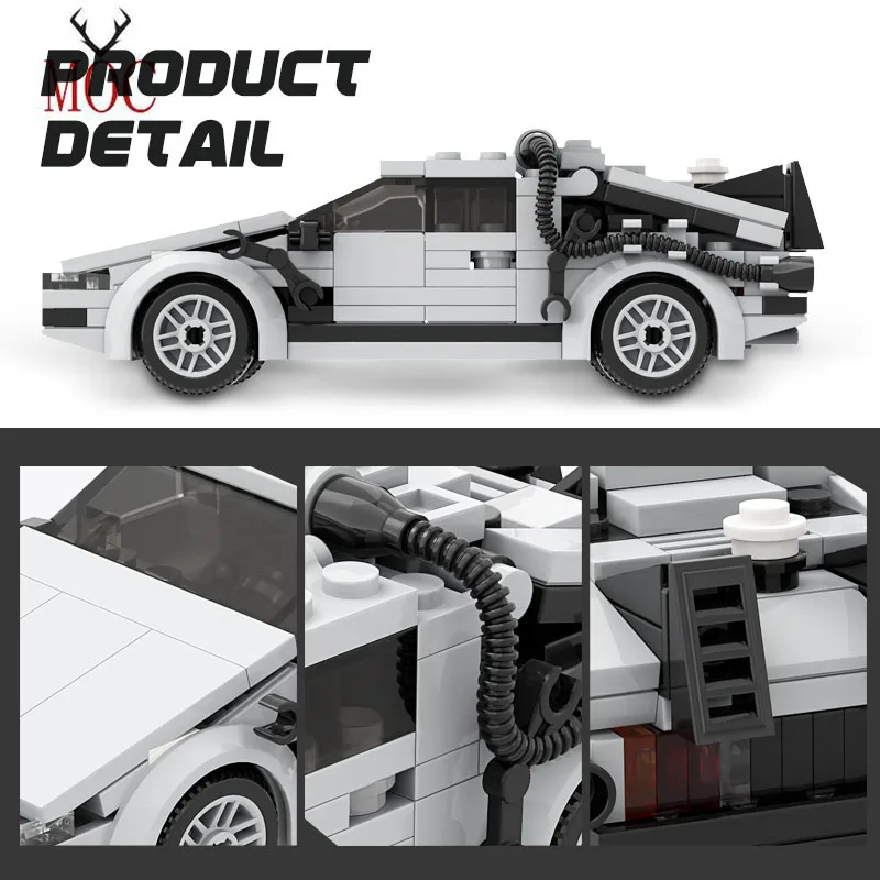 

Technic RC Car Back to the Future Time Machine Deloreaning Speed MOC Supercar Champions Building Blocks Tech Bricks Kids Toy