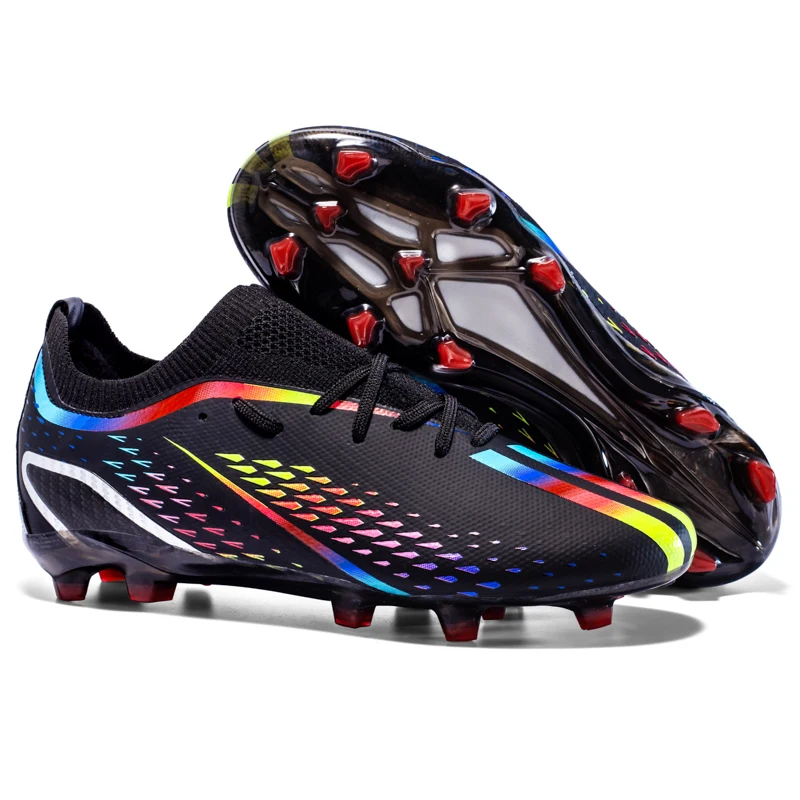 Comfortable Fabric Mid Cut Men's Football Shoes Are Suitable For Outdoor Training In Spring And Summer With Anti Slip Studs TF F