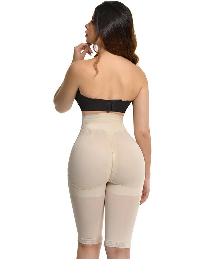 Fajas Colombianas Compression Shapewear Open Bust Tummy Control with Zipper with Hook Butt Lifter Shapewear Panties