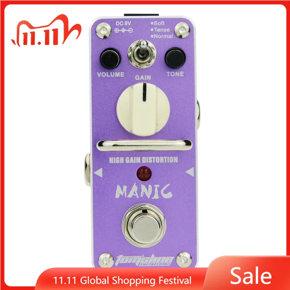 

Aroma AMC-3 MANIC High Gain Distortion Pedal Mini Analogue Effects Guitar Pedal True Bypass Electric Guitar Parts & Accessories