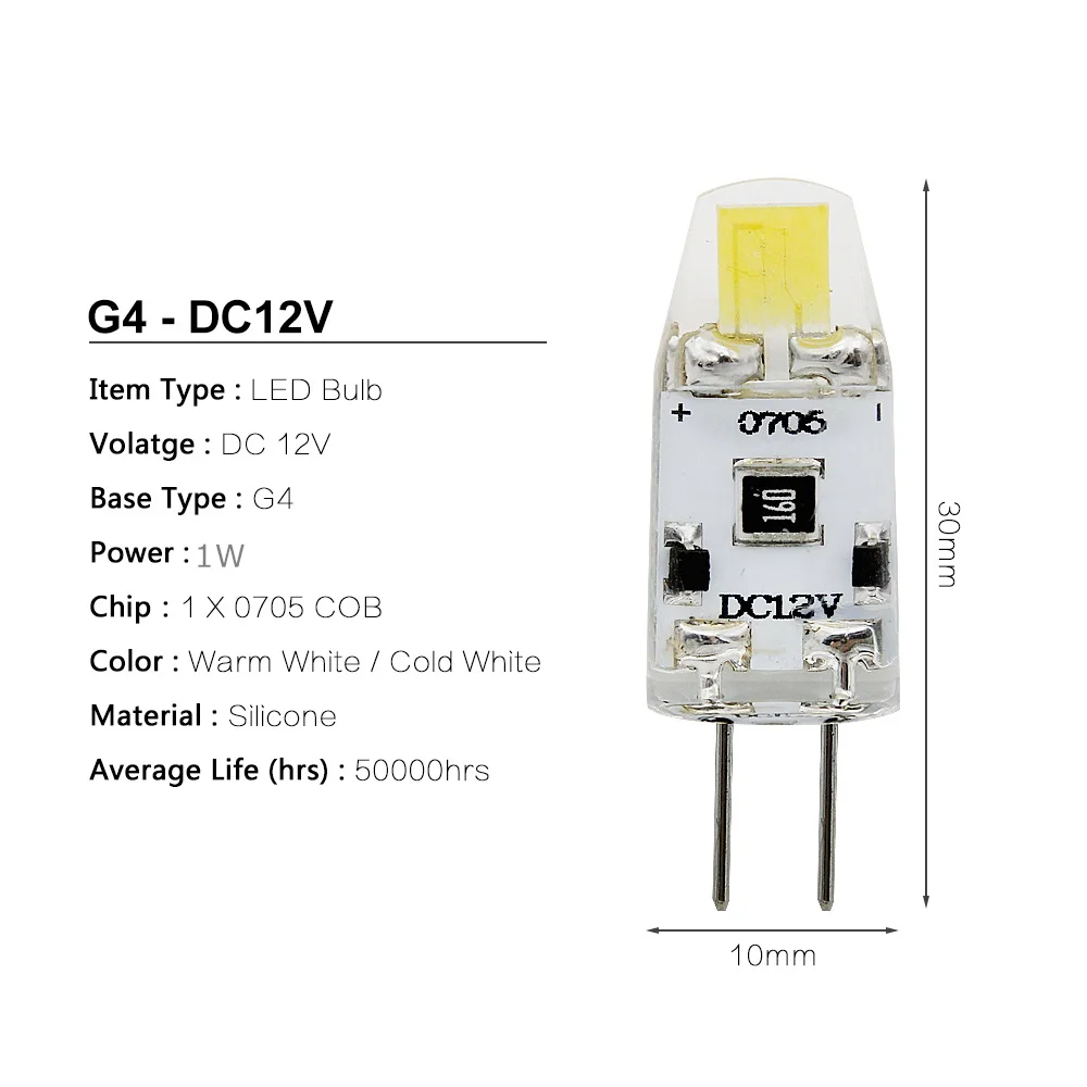 Pаспродажа 10 шт./лот COB LED G4 1 Вт 2 Вт лампочка постоянного тока 12 В кукурузная лампа 360 Угол луча прожектор люстра освещение заменить 20 Вт галогенные лампы Скидка 10 шт./лот COB LED G4 1 Вт 2 Вт лампочка постоянного тока 12 В кукурузная лампа 360 Угол луча прожектор люстра освещение заменить 20 Вт галогенные лампы