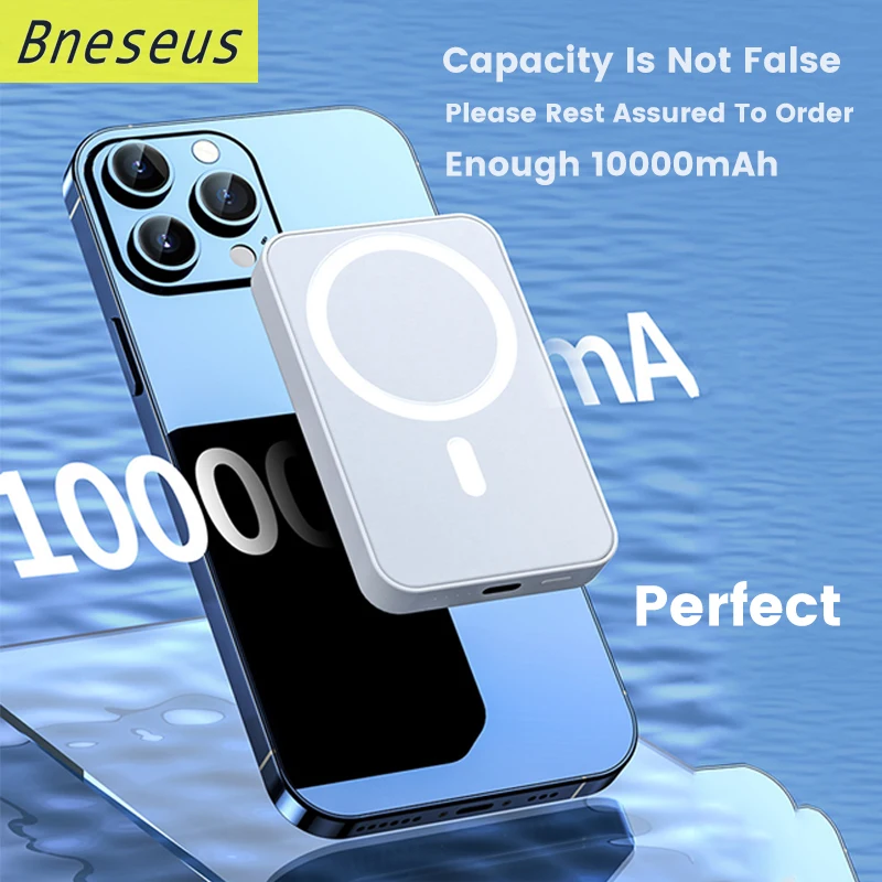 Tanie Oryginalny 1:1 10000mAh Macsafe Power Bank Magnetyczny Bezprzewodowy Powerbank Dla Iphone 14Pro 14ProMax 14Plus ładowarka Pomocniczy Akumulator