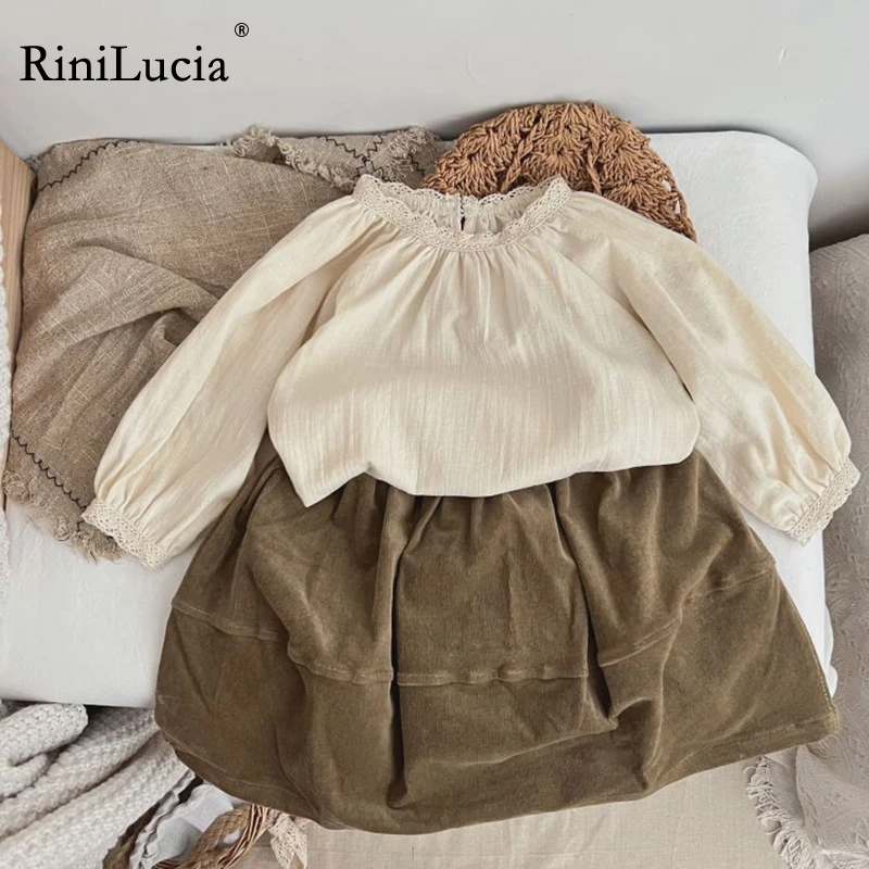 

RiniLucia Fashion Toddler Baby Girl Fall Clothes Sets Baby Girl Clothing Set Kids Sweatshirt Pants 2Pcs Suits Outfits