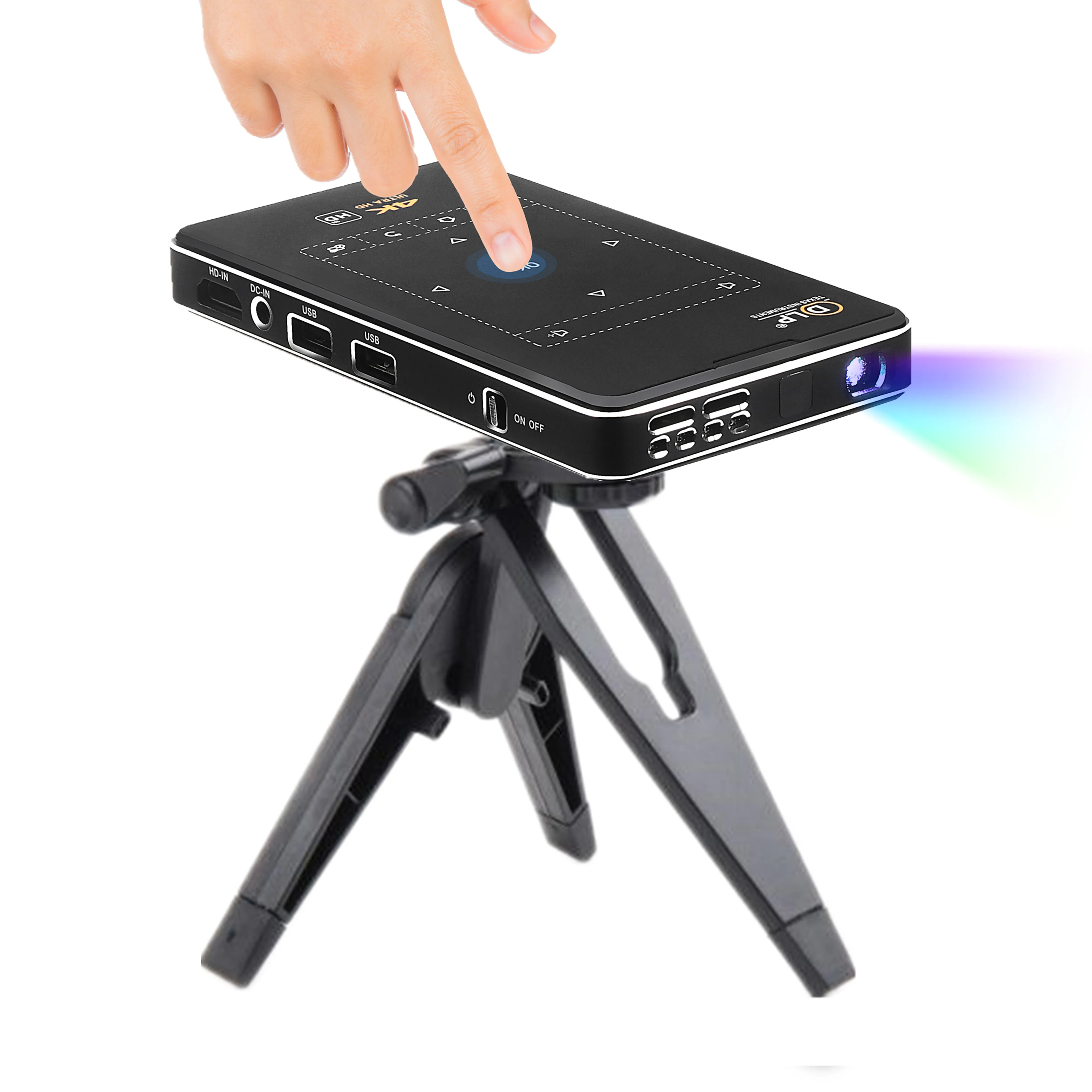 

Cheapest 4K DLP 1080P Home Theater Smart Android OS 9.0 Wifi BT Quad Core 1gb 8gb Pocket Projector for Business Education Indoor