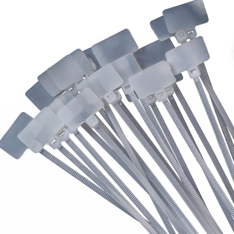 

100Pcs Plastic Tamper Seals Disposable Signage DIY Nylon Cable Ties Security Tag