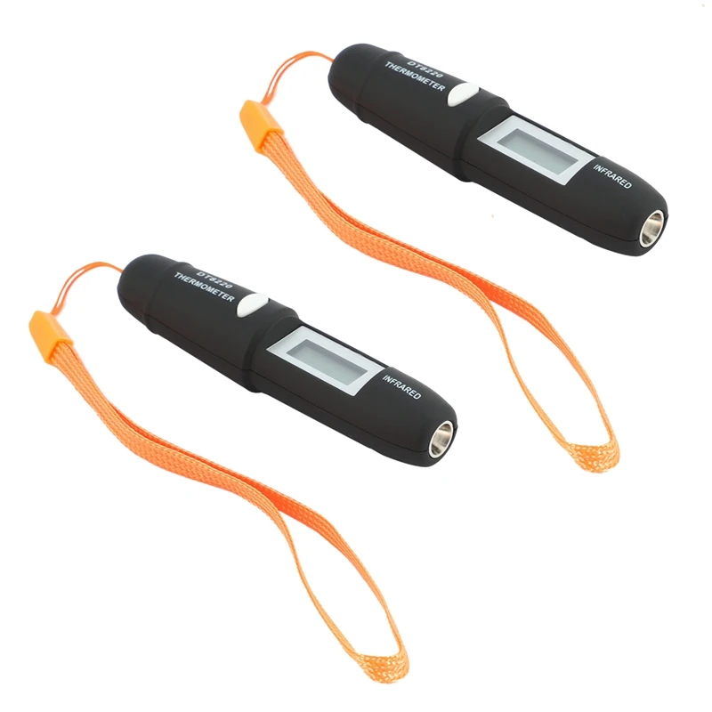 

2X Non-Contact Mini Infrared Thermometer IR Temperature Measuring Digital LCD Display Infrared DT8220 Black