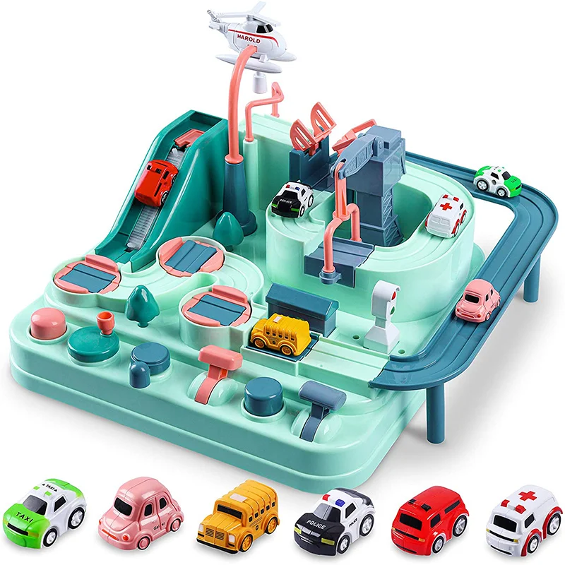 Модель гоночного автомобиля на рельсах Обучающие игрушки детский трек игра