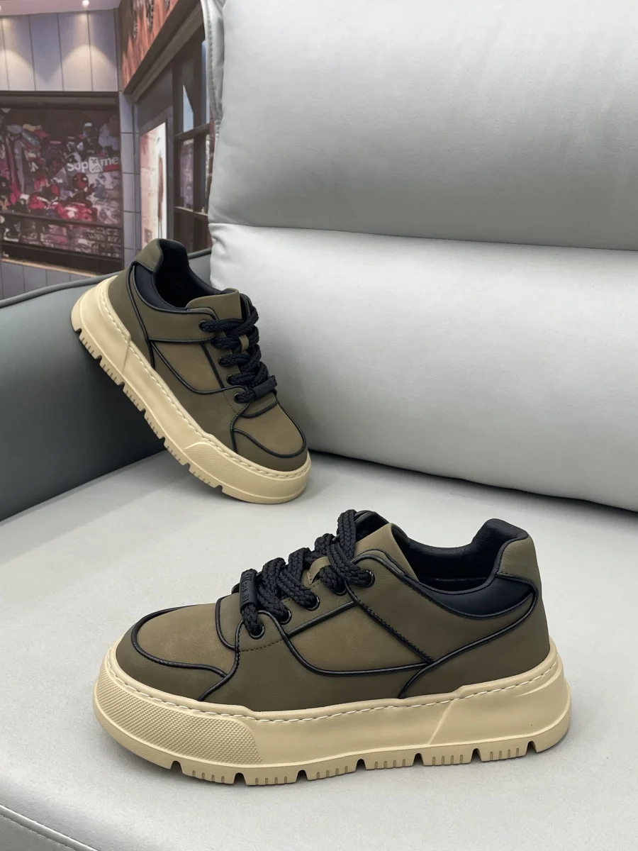 Ozhouzhan/Новая зимняя мужская обувь с низким берцем и кожаной поверхностью на