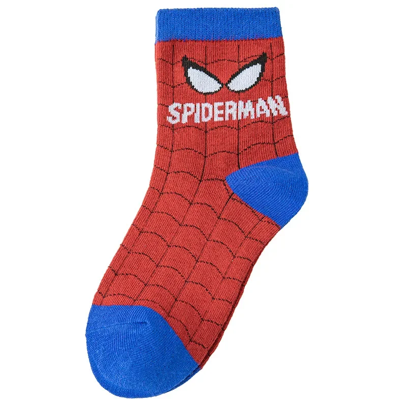 Детские носки с изображением Человека-паука Marvel модные очаровательные теплые